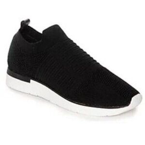 J/SLIDES Black Knit Slip-On Sneakers